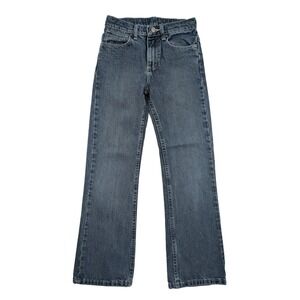 Wrangler Slim Straight Fit Adjustable Waist Dark Denim Wash Jeans‎ Boy's Size 12